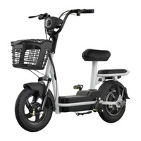 嘉宴新国标可上牌电瓶车成人电动自行车48V锂电小型电瓶车男女代步车 黑色(新国标可上牌可提出充电） 裸车-（不含电池充电器）