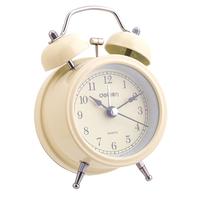 deli 得力 9024 迷你复古闹钟 黄色