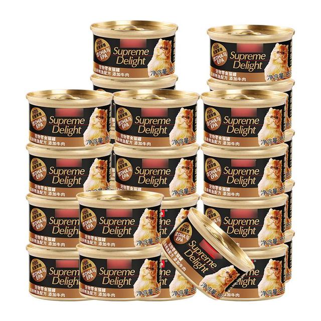 富力鲜 泰国进口 猫罐头85g*24罐白身鲔鱼+牛肉罐头成猫宠物猫粮零食湿粮