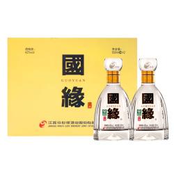 今世缘 国缘四开白酒42度500ml*2瓶礼盒装 中秋送礼 江苏版