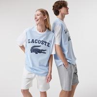 LACOSTE 法国拉科斯特 LACOSTE男女同款夏季宽松纯棉logo印花短袖T恤