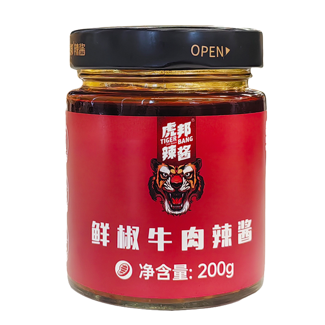 虎邦 辣酱鲜椒牛肉辣酱 200g