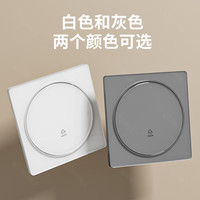国际电工86型插座暗装圆形亚克力开关插座陶瓷白五孔电源双控有机玻璃 正五孔