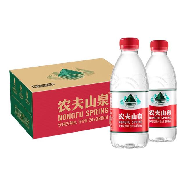 农夫山泉 饮用天然水380ml*24瓶 塑膜包装