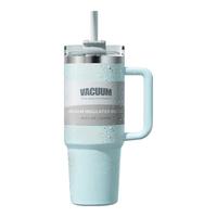 皇家洛克（ROYALLOCKE）冰霸杯304不锈钢水杯咖啡杯保温杯保冷吸管随行便携杯子大容量 蓝色1200ML