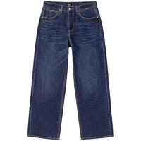 Lee24早秋宽松直筒五袋款深蓝色男阔腿牛仔裤潮LMB008148205 深蓝色 32