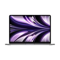 Apple 苹果 MacBook Air 2022款 M2 芯片版 13.6英寸 轻薄本 深空灰色 (M2 10核、核芯显卡、8GB、512GB SSD、2.5K、MLXX3CH/A）