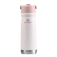 STANLEY Iceflow拎拎杯折叠吸管杯女士水杯不锈钢保温杯650ML-樱花粉 浪漫樱粉 650ml