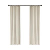 米华 新高遮光窗帘整套客厅加厚防晒挂钩绒布 奶油丝绒 2.0宽*2.2米高 2.0宽*2.2高1片