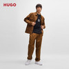 HUGO BOSS 雨果博斯 男士花卉刺绣斜纹布长裤 50520845