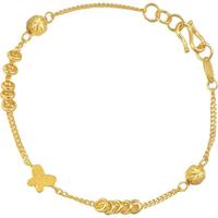 Chow Sang Sang 周生生 50737B 蝴蝶足金手链 17cm 5.15g