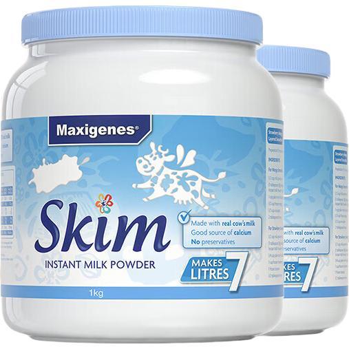 美可卓 脱脂高钙奶粉 1kg*2罐