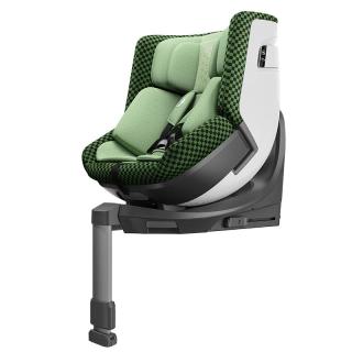 虎贝尔 E360pro儿童智能通风 安全座椅0-12岁 宝宝婴儿 E360pro蜂巢透气舱-绿格