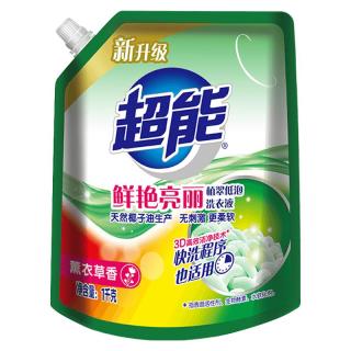 超能 洁净柔护洗衣液 1kg 自然清香