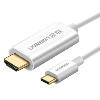 UGREEN 绿联 MM121 接口转换器 Type-C转HDMI 1.5m 白色