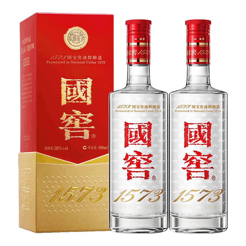 国窖1573 38%vol 浓香型白酒500ml*2瓶双支装【报价价格评测怎么样