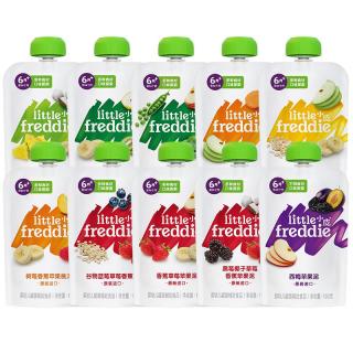 PLUS会员：LittleFreddie 果泥婴儿0添加 宝宝辅食泥水果泥西梅泥缤纷水果泥  100g*10袋