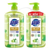 超能 离子去油洗洁精 1.5kg*2瓶 柠檬护手