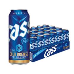 CASS 啤酒 500ml*24罐 清爽4.5度 韩国进口啤酒 原味