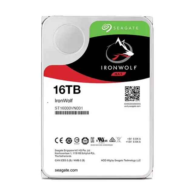  SEAGATE/希捷 酷狼IronWolf系列 ST16000VN001 16TB NAS硬盘