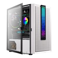 PCCOOLER 超频三 LM200 MESH RGB MATX机箱 半侧透 白色