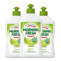 88VIP：MORNING FRESH 晨新辰清 青柠味400ml*3 去油渍果蔬洗涤进口浓缩洗洁精
