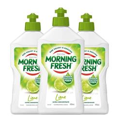 MORNING FRESH 晨新辰清 青柠味400ml*3 去油渍果蔬洗涤进口浓缩洗洁精