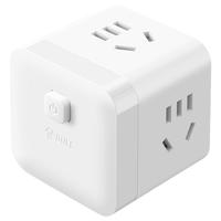 公牛（BULL）小魔方插座 一转三转换器/插线板/插排/排插/接线板 3位 无线魔方 GNV-M103W 3位无线魔方 白色