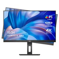 AOC U27P2C 27英寸 IPS 显示器 (3840*2160、60Hz、109%sRGB、Type-C 65W)