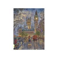 3D-JP城市街景治愈平面塑料成人拼图1200片减压玩具伦敦雾都雨夜H3099