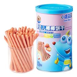 小鹿蓝蓝 婴幼儿棒棒饼干婴儿手指饼干儿童宝宝零食磨牙棒草莓苹果味130g