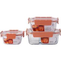 LOCK&LOCK 乐扣乐扣 LBG445S604 保鲜盒套装 3件套 粉色