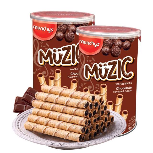 概率券：munchy's 马奇新新 巧克力注心威化卷 85g*2