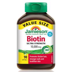 Jamieson 生物素10000mcg 90粒 维B7维生素H