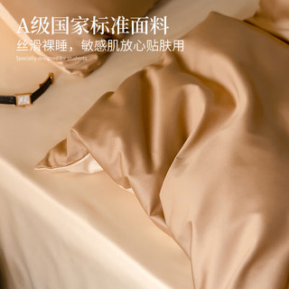 La Torretta60支抗菌A类纯棉被套单件 100%全棉单人被罩 奶芋色+浅香槟 230cm*200cm 奶芋色+浅香槟【全棉抗菌】 60支