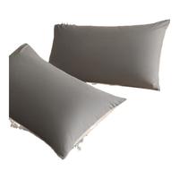 La Torretta 抗菌A类纯棉磨毛被套单件 100%全棉单人被罩150x200cm 岩石灰 200cm*150cm 岩石灰+奶咖【母婴级抗菌】 40支