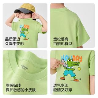 吸湿速干纯棉儿童短袖T恤男童女童夏装2025童装宝宝上衣