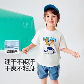 吸湿速干纯棉儿童短袖T恤男童女童夏装2025童装宝宝上衣