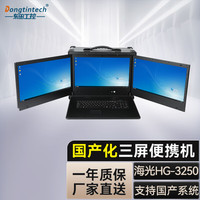Dongtintech 东田国产化17.3英寸三屏加固便携机工业电脑主机DT-S1437AD-H325 8G/256GSSD/550W/泰塔750