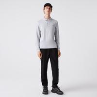LACOSTE 法国鳄鱼男装商务简约通勤休闲长袖翻领POLO衫
