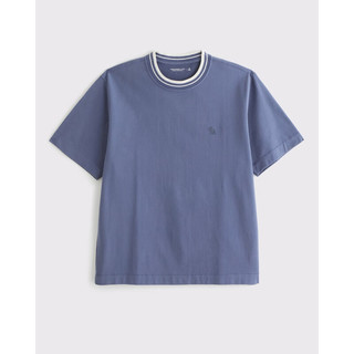 ABERCROMBIE & FITCH【重磅圆领】男装25夏季经典小麋鹿美式短袖T恤KI124-5181 复古蓝 M (180/100A)