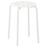 IKEA 玛留斯可叠放凳子塑料凳加厚家用简易侘寂风餐椅圆凳