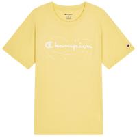 Champion【品牌】时尚休闲草写logo印花男女同款短袖T恤
