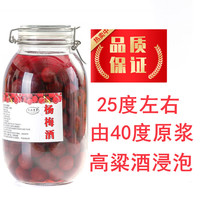 小小青苹 玻璃瓶装杨梅酒农家自酿梅子酒高度数果酒三年高粱酒浸泡6斤