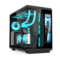 硕一鲲鹏CH1+台式机电脑ATX机箱白色侧透屏幕数显海景房360水冷LCD屏竖插显卡 鲲鹏CH1L【LCD长屏】首发价追加50台现货