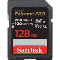 SanDisk 128GB V60高速存储卡Extreme PRO SDXC UHS-II SD卡 专业相机内存卡 读280MB/s写100MB/s