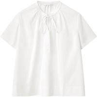 OVV2025春夏新款女装简约别致系带设计短袖休闲上衣 象牙白 L