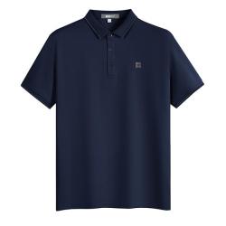Hodo 桑蚕丝珠地棉 Polo衫 男 短袖