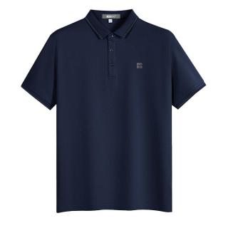 Hodo红豆 桑蚕丝珠地棉 Polo衫 男 短袖
