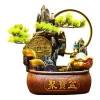 璨匠风水轮流水摆件循环水招财聚宝盆客厅办公室假山桌面摆件开业 金玉满堂【小号】倒流香